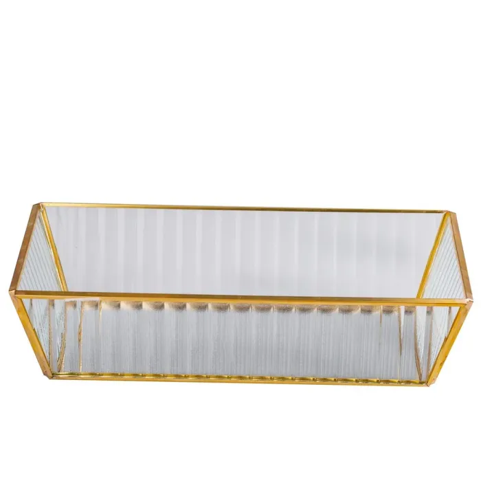 Піднос декоративний прямокутний золотий для сервірування 25х16,5 см (HP420) - зображення 4