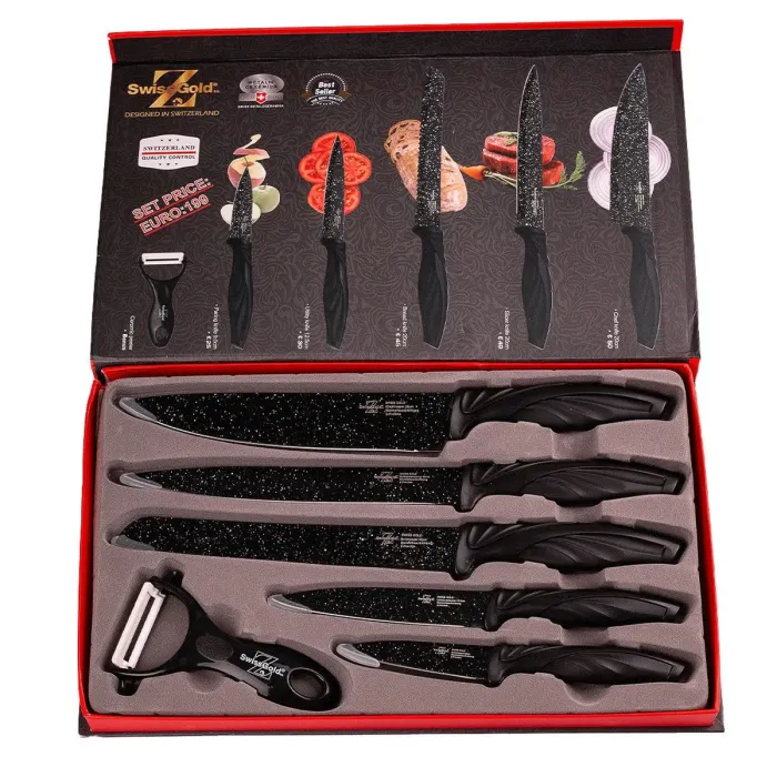 Набор кухонных ножей с керамическим покрытием 6 предметов (HP7883) - изображение 3