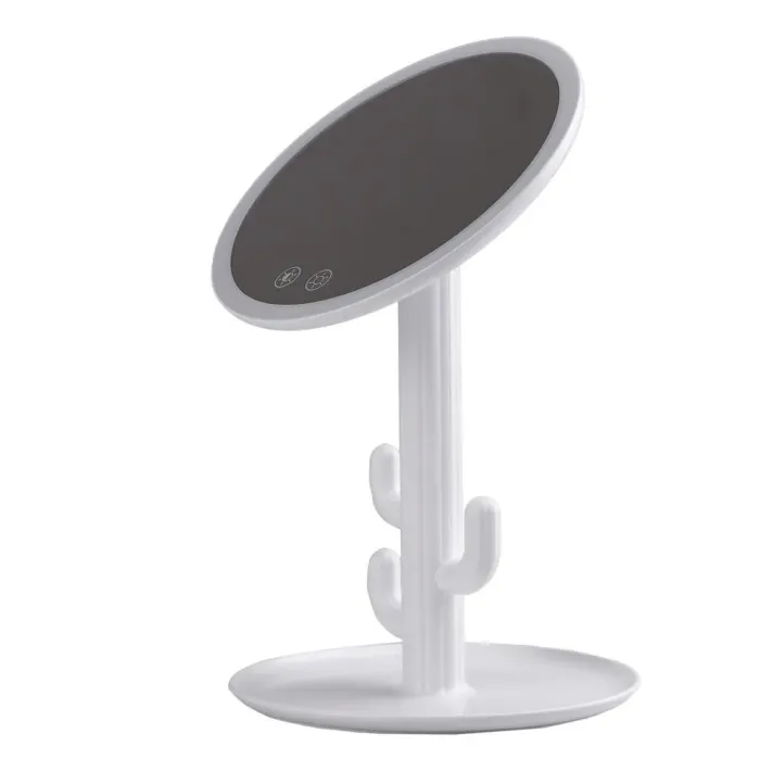 Дзеркало настільне кругле з led підсвічуванням Кактус для макіяжу (HP716) - зображення 2
