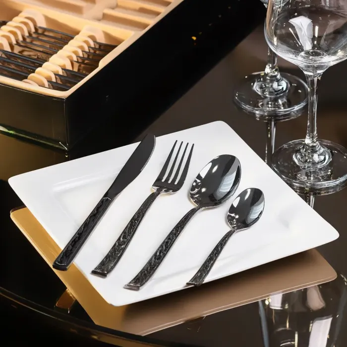 Набір столових приборів із нержавіючої сталі на 6 персон 24 штуки (HP9691) - зображення 2