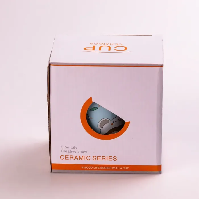 Кружка керамическая 420 мл Cute girl с крышкой Голубой (HPCY8240BL) - изображение 3