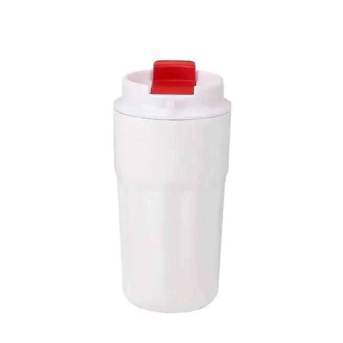 Термос металевий 450 мл термокухоль із неіржавкої сталі до 12 годин Білий (HP153W) - изображение 1