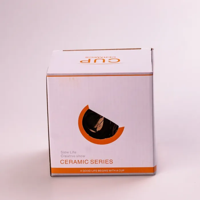 Кружка керамическая 400 мл Love с крышкой Черная с белыми сердечками (HPCY8371BW) - изображение 3