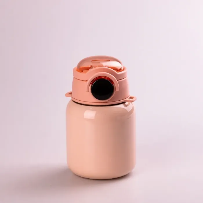 Термос с трубочкой из нержавеющей стали 650 мл с датчиком температуры ремешком до 12 часов. (3_2128961118) - изображение 2