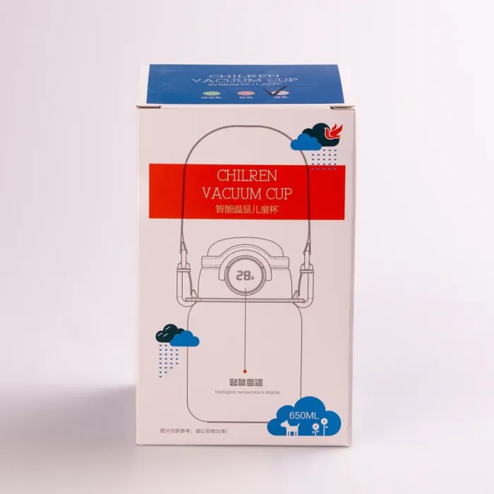 Термос с трубочкой из нержавеющей стали 650 мл с датчиком температуры ремешком до 12 часов. (3_2128961119) - изображение 5