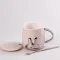 Кружка керамическая 300 мл Rabbit с крышкой и ложкой Бежевый (HPCYM0877T)