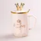 Чашка керамическая 400 мл Queen of Everything с крышкой и ложкой Белый (HPCYM0863W)