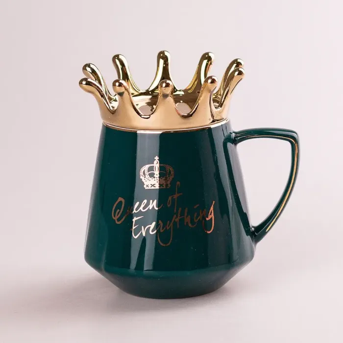 Чашка керамическая 400 мл Queen of Everything Зеленый (HPCYM0752GR) - изображение 2
