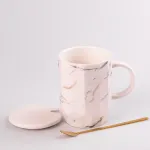 Чашка керамічна 420 мл Мармур Білий (HPCY8312W)