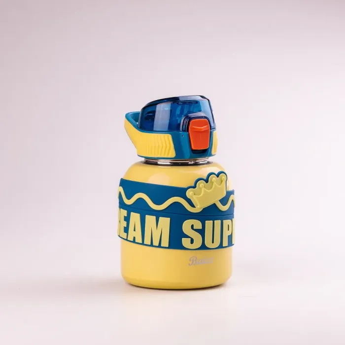 Термос детский с ремешком 560 мл из нержавеющей стали до 12 часов (HPGM8852Y). - изображение 3