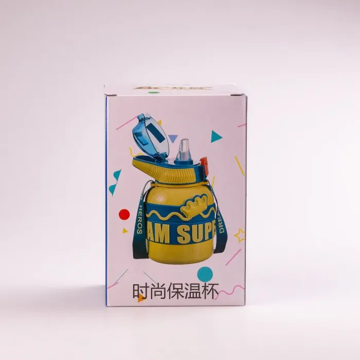 Термос детский с ремешком 560 мл из нержавеющей стали до 12 часов (HPGM8852Y). - изображение 5