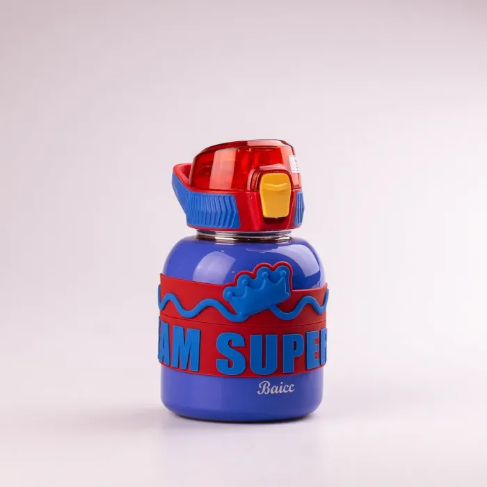 Термос детский с ремешком 560 мл из нержавеющей стали до 12 часов (HPGM8852BL) - изображение 3