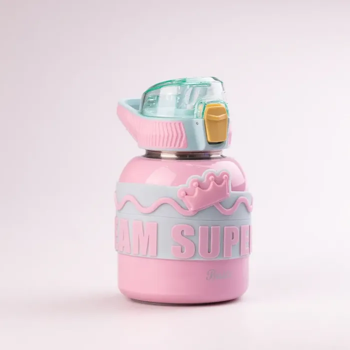 Термос детский с ремешком и поилкой 560 мл из нержавеющей стали до 12 часов (HPGM8852P) - изображение 3