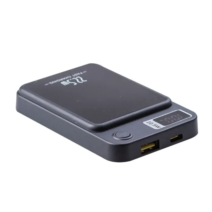 Повербанк з магнітною зарядкою 5000 mah powerbank 2 роз'єми USB Туре-С і Micro-USB (X105) - зображення 2