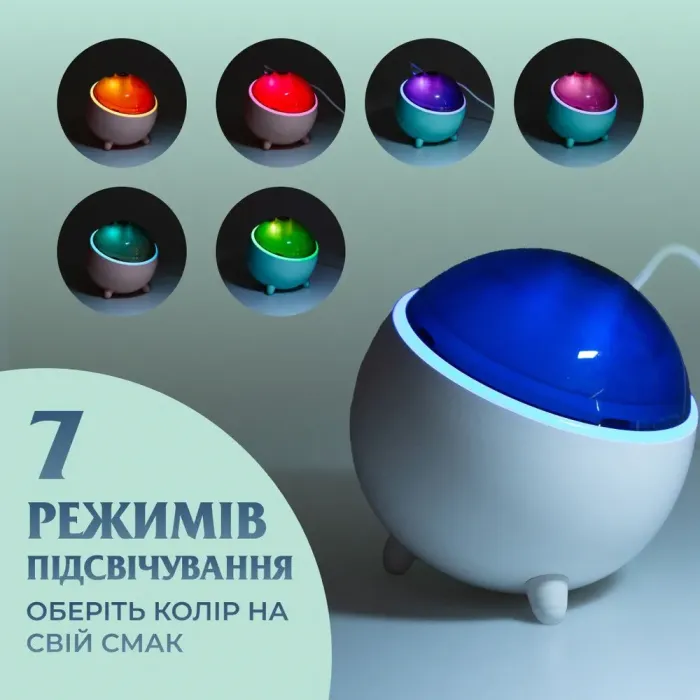 Зволожувач повітря для дому портативний USB 300 мл ароматичний дифузор з підсвічуванням Зелений (HPBH16985GR) - зображення 5