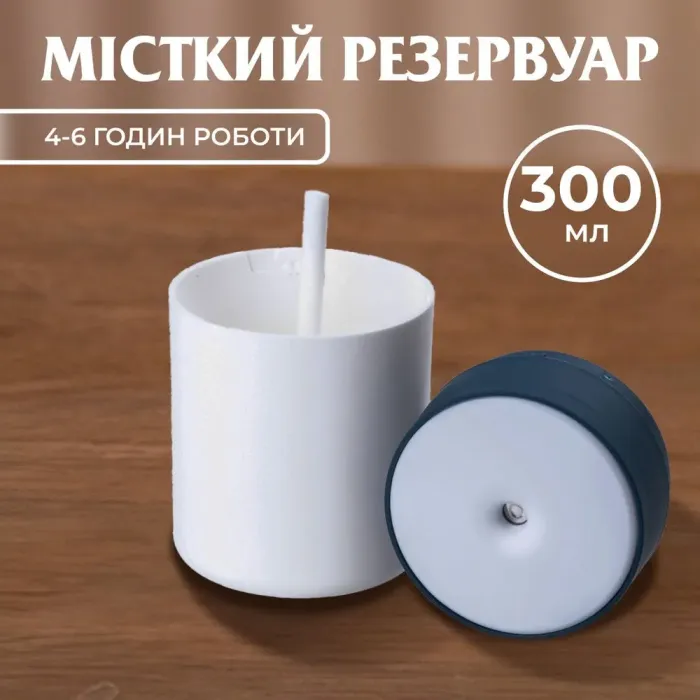 Увлажнитель воздуха для дома портативный USB 300 мл ароматический диффузор с подсветкой Белый - изображение 6