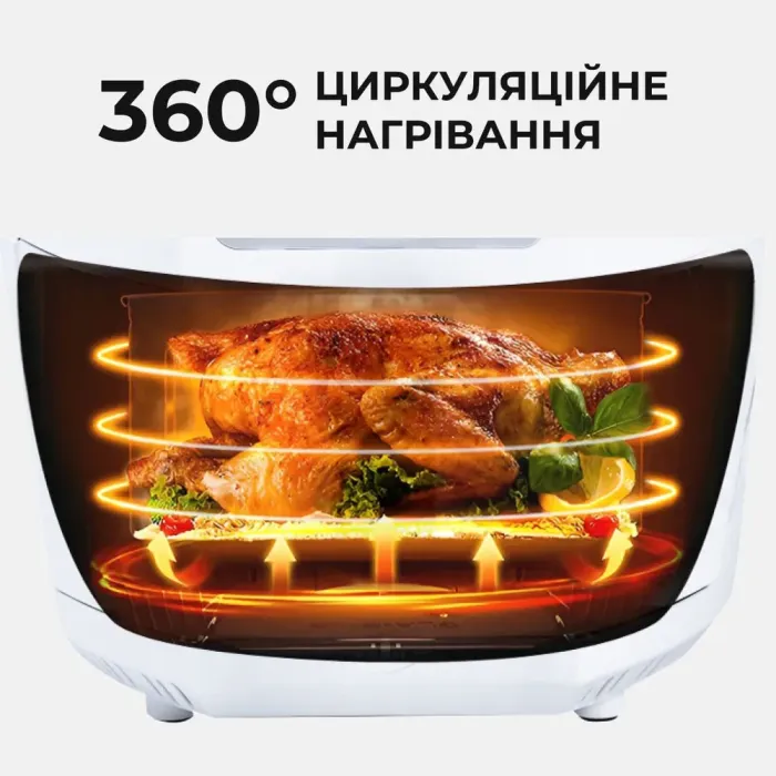 Аерофритюрниця електрична аерогриль мультипіч 5 л 1500 Вт температура до 200 С таймер SOKANY (SK3010) - зображення 5