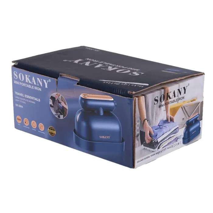 Праска відпарювач міні портативний дорожній 1000 Вт вертикальне відпарювання SOKANY SK-3064 (SK3064NB) - зображення 10