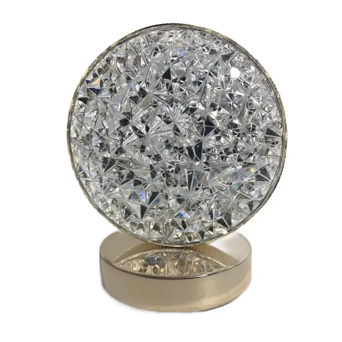 Нічник світлодіодний акумуляторний з USB світильник сенсорний 3 режими роботи 3D Кристал 5 Вт CIRCLE (CIRCLE) - зображення 2