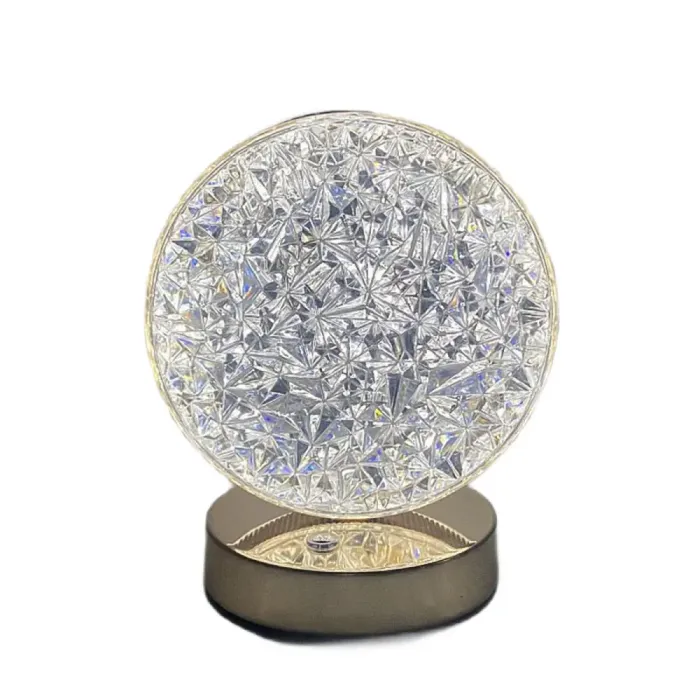 Нічник світлодіодний акумуляторний з USB світильник сенсорний 3 режими роботи 3D Кристал 5 Вт CIRCLE (CIRCLE) - зображення 1