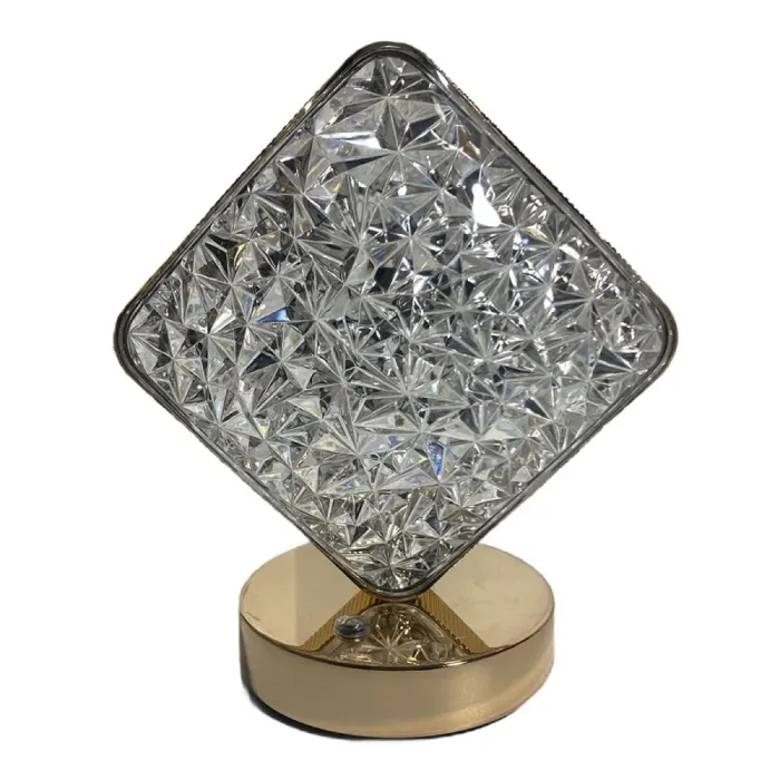 Ночник светодиодный аккумуляторный с USB настольный сенсорный светильник 3 режима работы 3D Ромб 5 Вт DIAMOND (DIAMOND) - изображение 2