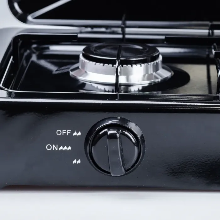 Газовая плита настольная портативная на 2 конфорки с крышкой (SK07004) - изображение 4