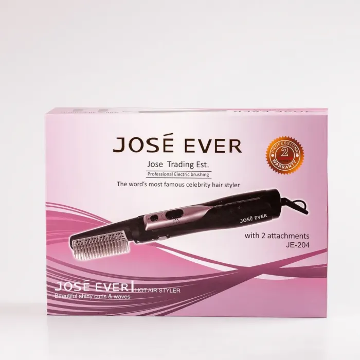 Фен стайлер для волосся 2 в 1 керамічний 1000 Вт 2 швидкості щітка фен Sokany JE-204 Срібло (JE204SL) - зображення 6