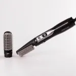 Фен стайлер для волосся 2 в 1 керамічний 1000 Вт 2 швидкості щітка фен Sokany JE-204 Срібло (JE204SL)