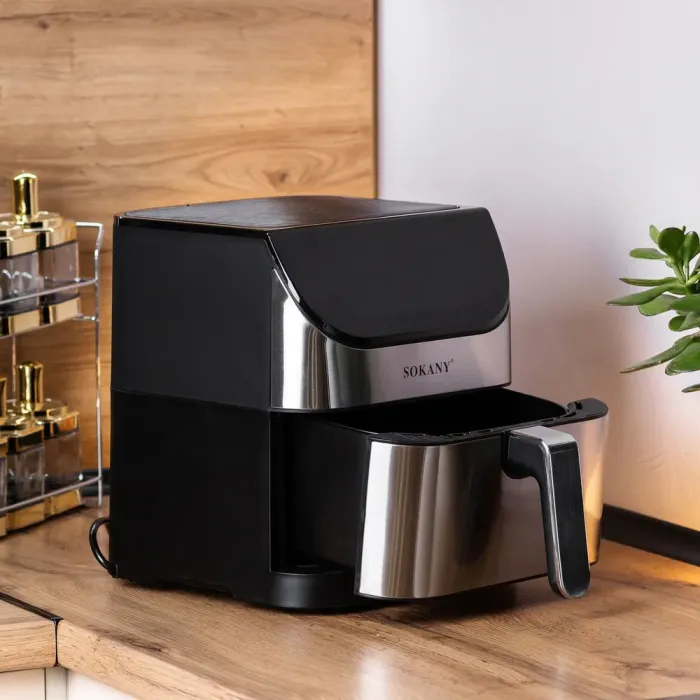 Аерофритниця електрична аерогриль з таймером та терморегулятором 7 л 1500 Вт сенсорний екран SOKANY SK-10006 (SK10006) - зображення 2