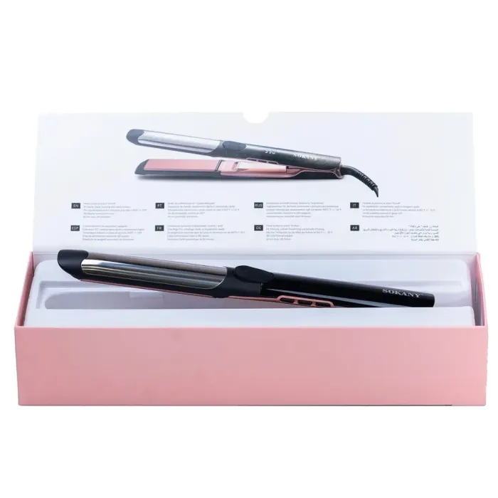 Випрямляч для волосся керамічний до 210 градусів LED екран стайлер для вирівнювання волосся з дисплеєм (SK15004) - зображення 7