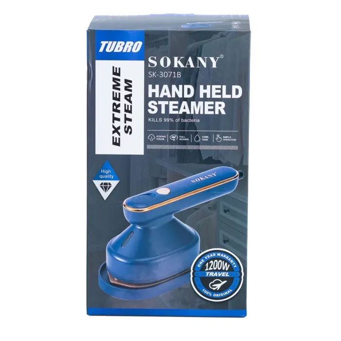 Праска відпарювач портативна дорожня, міні праска з парою, маленька дорожня праска SOKANY SK-3071W (SK3071BL) - зображення 6