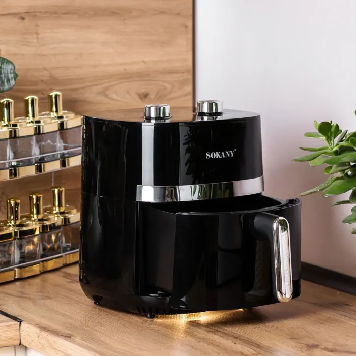 Аэрофритюрница электрическая с терморегулятором 6.5 л 1500 Вт аэрогриль SOKANY SK-10024 (SK10024) - изображение 2