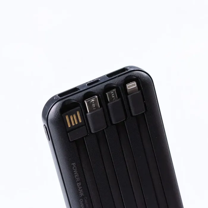 Повербанк 20000 mah бездротова зарядка powerbank 4 вбудованих кабелі USB / Micro / Type-C / Lightning (UR506) - зображення 4