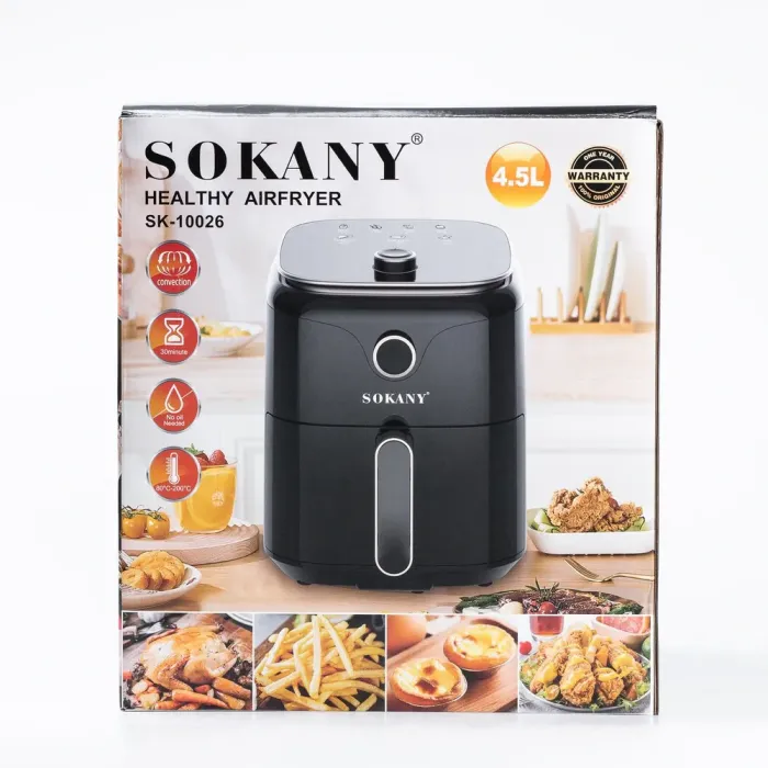 Аерофритюрниця електрична аерогриль 4.5л 1400Вт механічне керування SOKANY SK-10026 (SK10026) - зображення 6