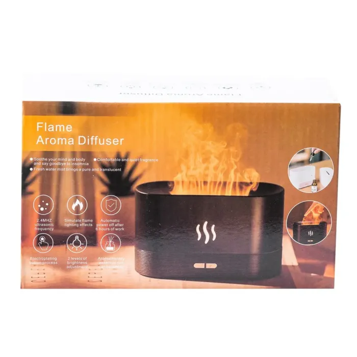 Увлажнитель воздуха для дома портативный 180 мл USB с имитацией пламени ароматический диффузор с подсветкой. - изображение 10