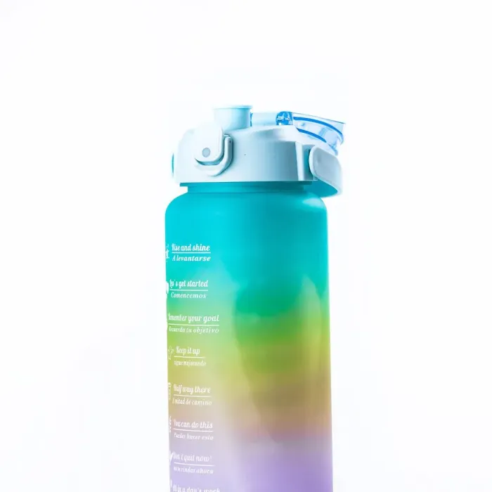 Бутылка для воды набор 3в1 дозатором Радуга 0.3л 0.9л 2л Мятный (HPZSB120051M) - изображение 3