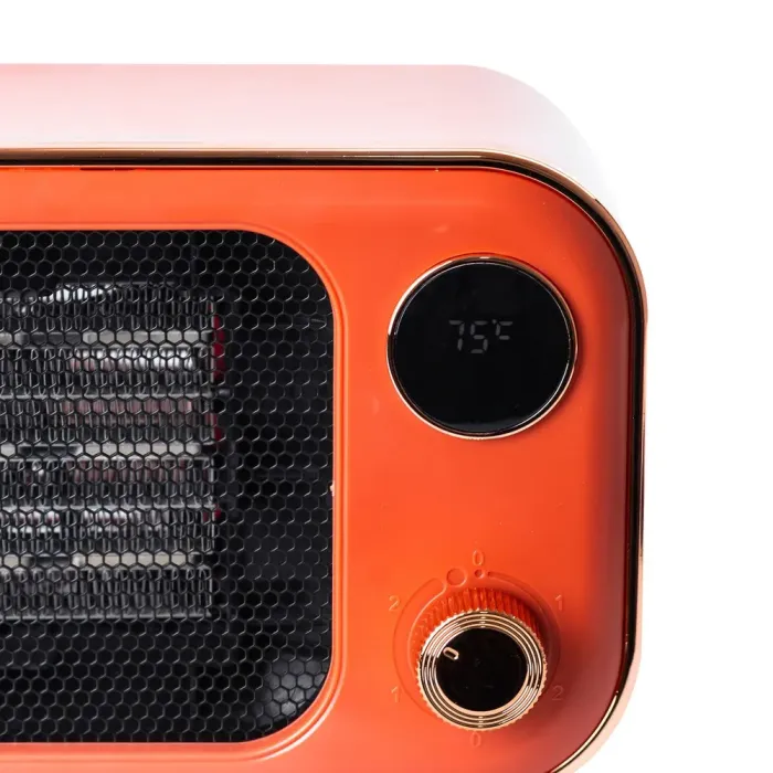 Тепловентилятор до 25 кв м 1200 Вт обігрівач електричний підлоговий дуйчик 1200 Вт Жовтогарячий (HPAQL039O) - зображення 3