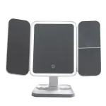 Дзеркало настільне потрійне з led підсвіткою для макіяжу сенсорне (HP072CY072)