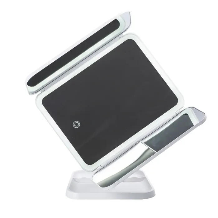 Дзеркало настільне потрійне з led підсвіткою для макіяжу сенсорне (HP072CY072) - зображення 3