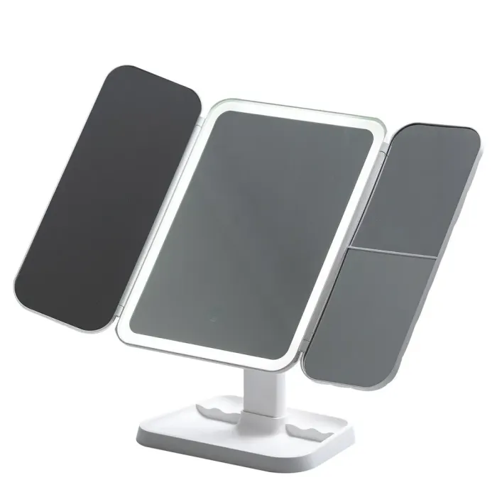Дзеркало настільне потрійне з led підсвіткою для макіяжу сенсорне (HP072CY072) - зображення 4