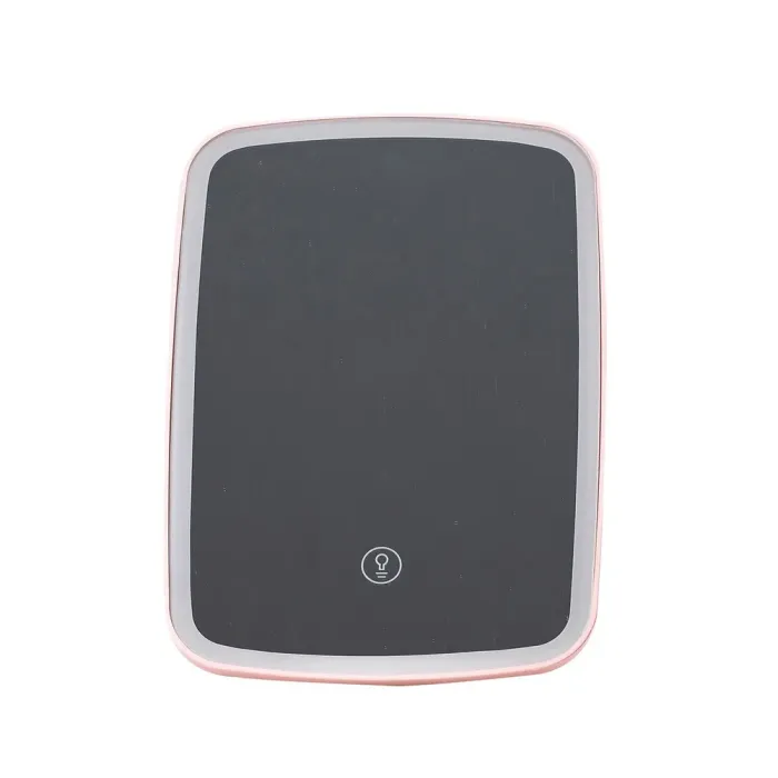 Дзеркало настільне прямокутне з led підсвіткою для макіяжу сенсорне Рожевий (HP072WD012P) - зображення 2