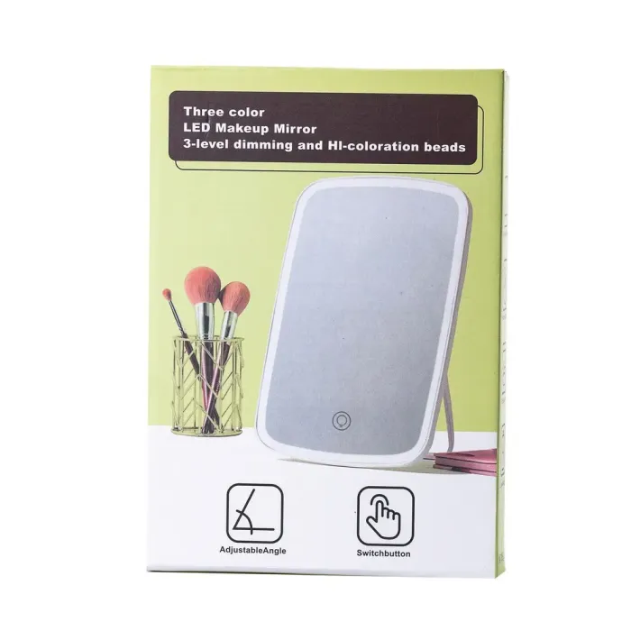 Дзеркало настільне прямокутне з led підсвіткою для макіяжу сенсорне (HP072WD012W) - зображення 4