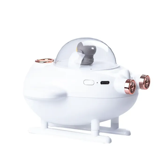 Зволожувач повітря для дому літак портативний USB 220 мл ароматичний дифузор з підсвічуванням Білий (HPBH17128W) - зображення 1