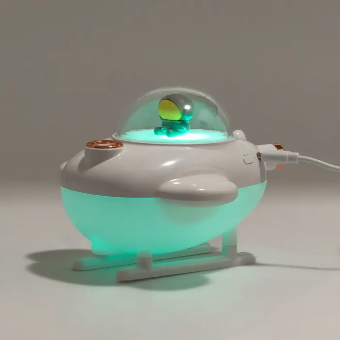 Зволожувач повітря для дому літак портативний USB 220 мл ароматичний дифузор з підсвічуванням Білий (HPBH17128W) - зображення 4