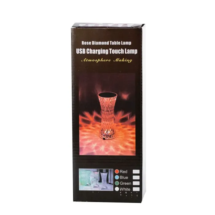 Лампа настольная светодиодная аккумуляторная Кристалл USB светильник ночник и сенсорным управлением (HP072E104) - изображение 5
