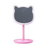 Дзеркало настільне у формі котика з led підсвіткою для макіяжу (HP072CY085P)