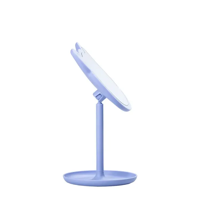 Дзеркало настільне у формі котика з led підсвіткою для макіяжу Синій (HP072CY085BL) - зображення 2