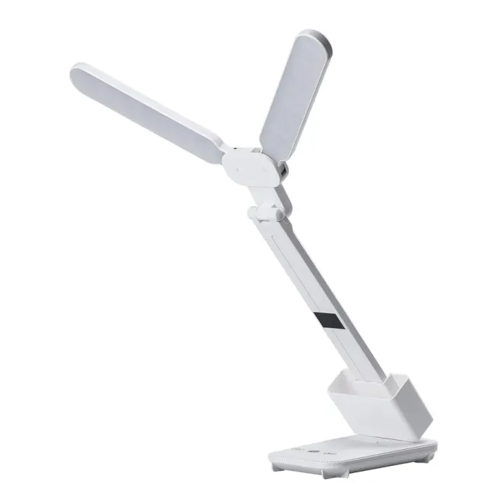 Лампа настільна світлодіодна з сенсорним керуванням з годинником світильник акумуляторний LED складаний (HP0721205C) - зображення 1