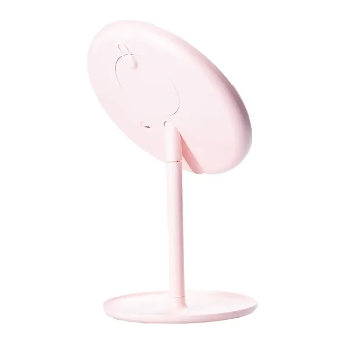 Дзеркало настільне кругле з збільшенням і led підсвіткою для макіяжу Рожевий (HP072TD020P) - зображення 3