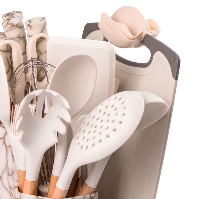 Набор кухонных принадлежностей и ножей на подставке 25 предметов (YRUR10) - изображение 5